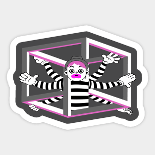 Vitruvian Mime Sticker